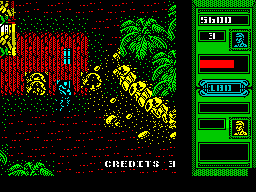 Mercs (ZX Spectrum) screenshot: hey presto it's gone and I can progress to a new area