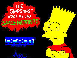 The Simpsons: Bart vs. the Space Mutants (ZX Spectrum) screenshot: Load screen