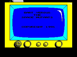 The Simpsons: Bart vs. the Space Mutants (ZX Spectrum) screenshot: Credits