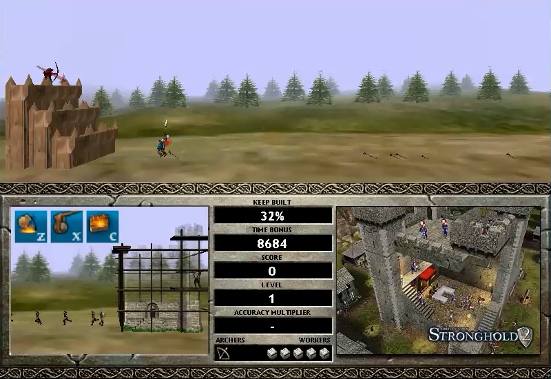 Castle Attack 2 (Windows) screenshot: Killing an enemy soldier