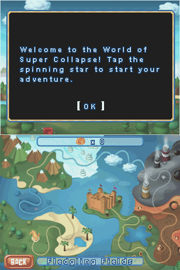 Super Collapse! 3 (Nintendo DS) screenshot: The map