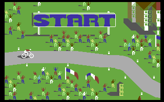 Tour de France (Commodore 64) screenshot: Let's ride round France.