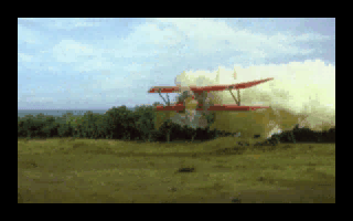 Wing Nuts: Battle in the Sky (DOS) screenshot: Albatros destroyed!