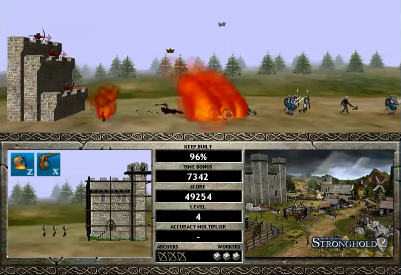 Castle Attack 2 (Windows) screenshot: Using one of the special weapons