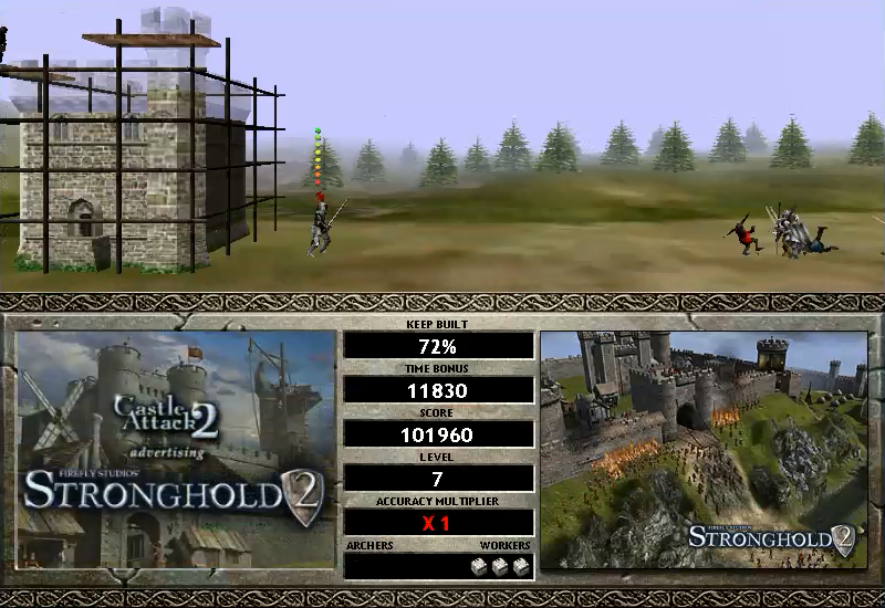 Castle Attack 2 (Windows) screenshot: The wall is destroyed
