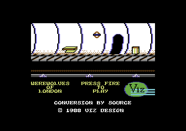 Werewolves of London (Commodore 64) screenshot: Copyright notice