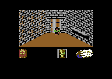 Werewolves of London (Commodore 64) screenshot: Got caught and put into prison