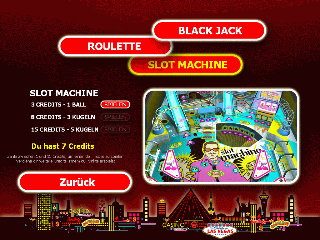 Las Vegas Pinball (Windows) screenshot: Preview of the Slot Machine table