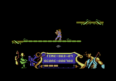 Strider (Commodore 64) screenshot: Another mono-coloured level