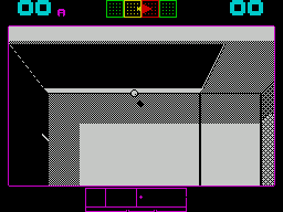 Jai Alai (ZX Spectrum) screenshot: The ball hits the front wall and rebounds