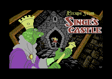 Dragon's Lair Part II: Escape from Singe's Castle (Commodore 64) screenshot: Title screen