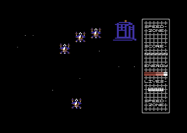 Speed Zone (Commodore 64) screenshot: Shoot.