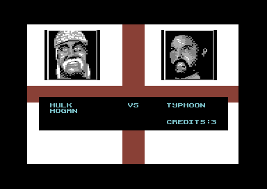 WWF European Rampage Tour (Commodore 64) screenshot: Vs. screen