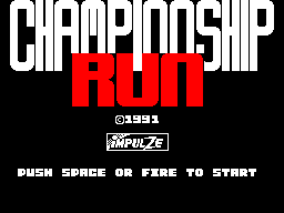 Championship Run (ZX Spectrum) screenshot: Load screen