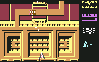 Zyron (Commodore 64) screenshot: A tank on the ground