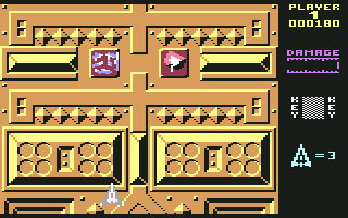 Zyron (Commodore 64) screenshot: I destroyed a turret.