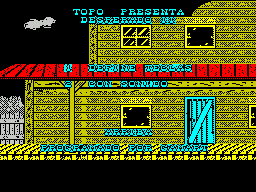 Desperado 2 (ZX Spectrum) screenshot: This menu is displayed just before the start of the game. I selected option 1 : Action key definition. This is asking for the 'UP' key. It's not very readable