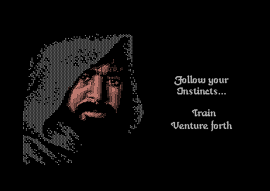 Windwalker (Commodore 64) screenshot: Start training or begin the game