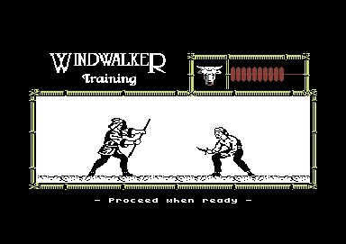 Windwalker (Commodore 64) screenshot: Training mode