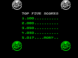 Wizard Willy (ZX Spectrum) screenshot: At least I made the high score table