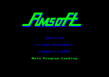 Adventure 1 (Amstrad CPC) screenshot: Loading screen