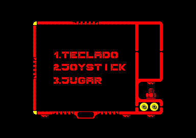 Autocrash (Amstrad CPC) screenshot: Main menu