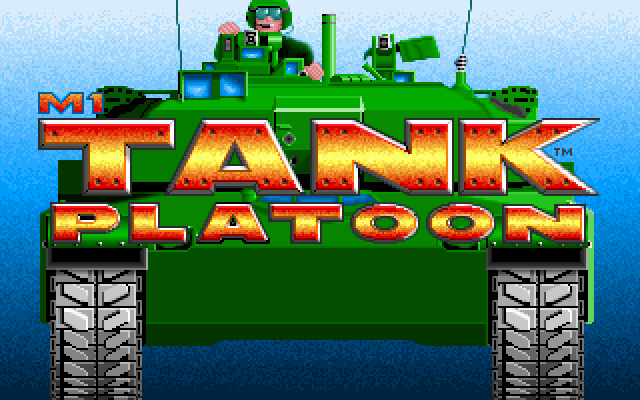 M1 Tank Platoon (DOS) screenshot: Title screen (MCGA/VGA)