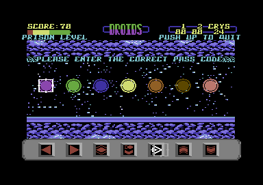 Star Wars: Droids (Commodore 64) screenshot: Play a short version of Simon