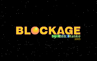 Blockage (DOS) screenshot: Title screen