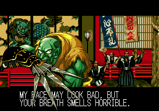 Samurai Shodown (SEGA CD) screenshot: Gen-An win screen