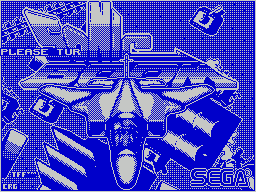 Sonic Boom (ZX Spectrum) screenshot: Load screen. The game displays this briefly then replaces it with a message asking the player to turn the tape over so it can load level 1 when game options have been decided