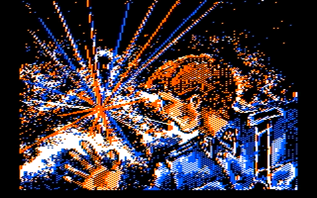 Beyond Castle Wolfenstein (PC Booter) screenshot: Mission accomplished! (CGA, composite)