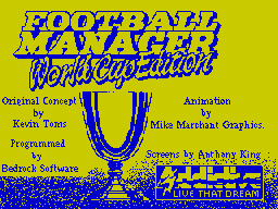 Football Manager: World Cup Edition 1990 (ZX Spectrum) screenshot: Load screen