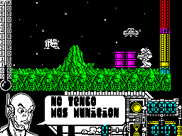 Oberon 69 (ZX Spectrum) screenshot: Can't go any further to the right.