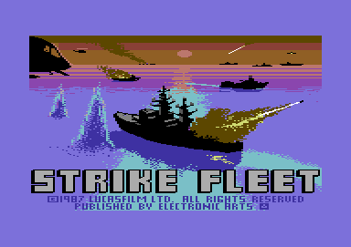 Strike Fleet (Commodore 64) screenshot: Title screen