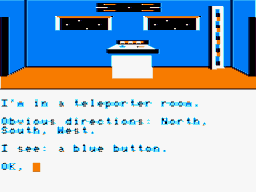 Trekboer (Dragon 32/64) screenshot: Teleporter room