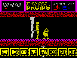 Star Wars: Droids (ZX Spectrum) screenshot: This seems to be impassable, back the other way