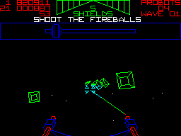 Star Wars: The Empire Strikes Back (ZX Spectrum) screenshot: Now the screen is filled with debris