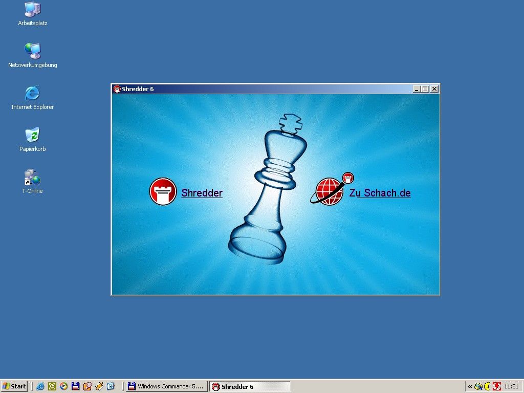 Shredder 6 (Windows) screenshot: Menu screen