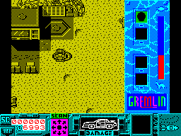 MASK (ZX Spectrum) screenshot: Game screen. Just started and there's no enemy here yet