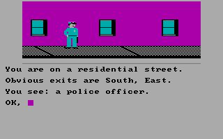Shenanigans (DOS) screenshot: The police