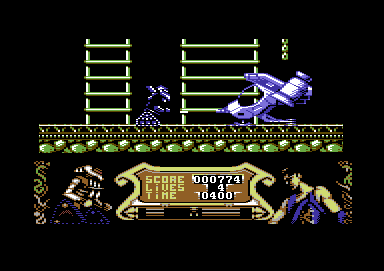 Strider 2 (Commodore 64) screenshot: Strider in inhuman form