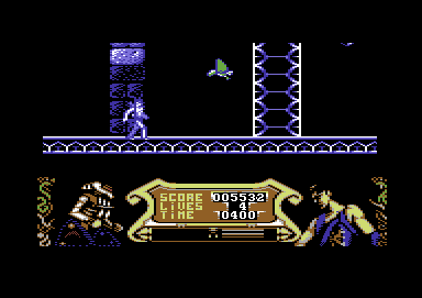 Strider 2 (Commodore 64) screenshot: Level two is all blue