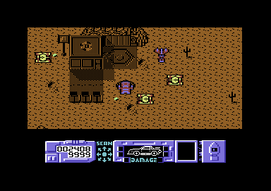 MASK (Commodore 64) screenshot: There is an endlsess stream of foes attacking