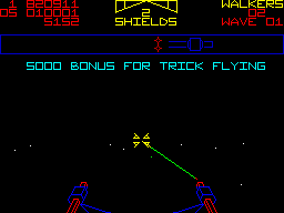 Star Wars: The Empire Strikes Back (ZX Spectrum) screenshot: Nice bonus but I think the game is doing the flying for me here