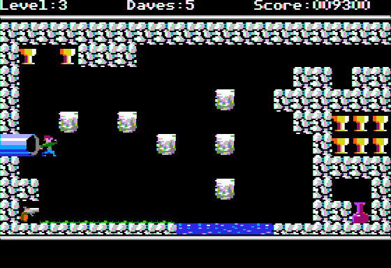 Screenshot of Dangerous Dave Returns (Apple II, 1992) - MobyGames