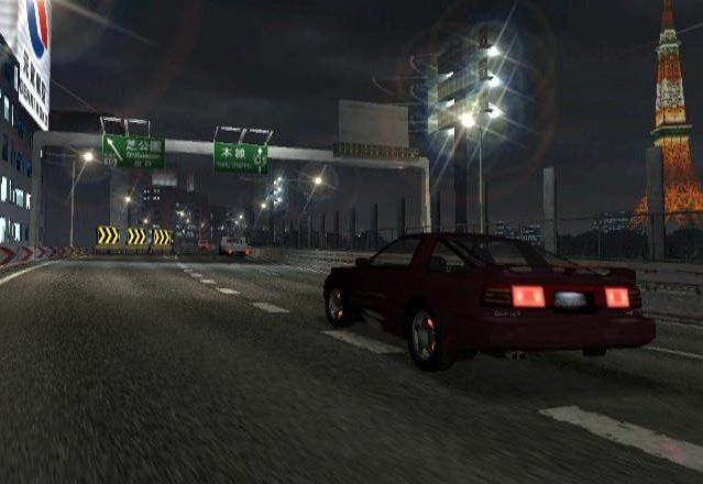 Tokyo Xtreme Racer 3 (PlayStation 2) screenshot: Same tower, different car. Supra to be exact