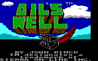 Oil's Well (PC Booter) screenshot: Title screen (Tandy/PCjr)