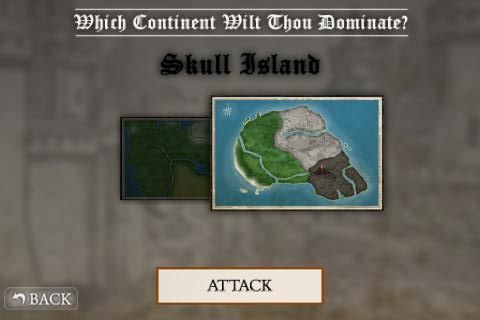 Crush the Castle (iPhone) screenshot: Unlocked region - Skull Island