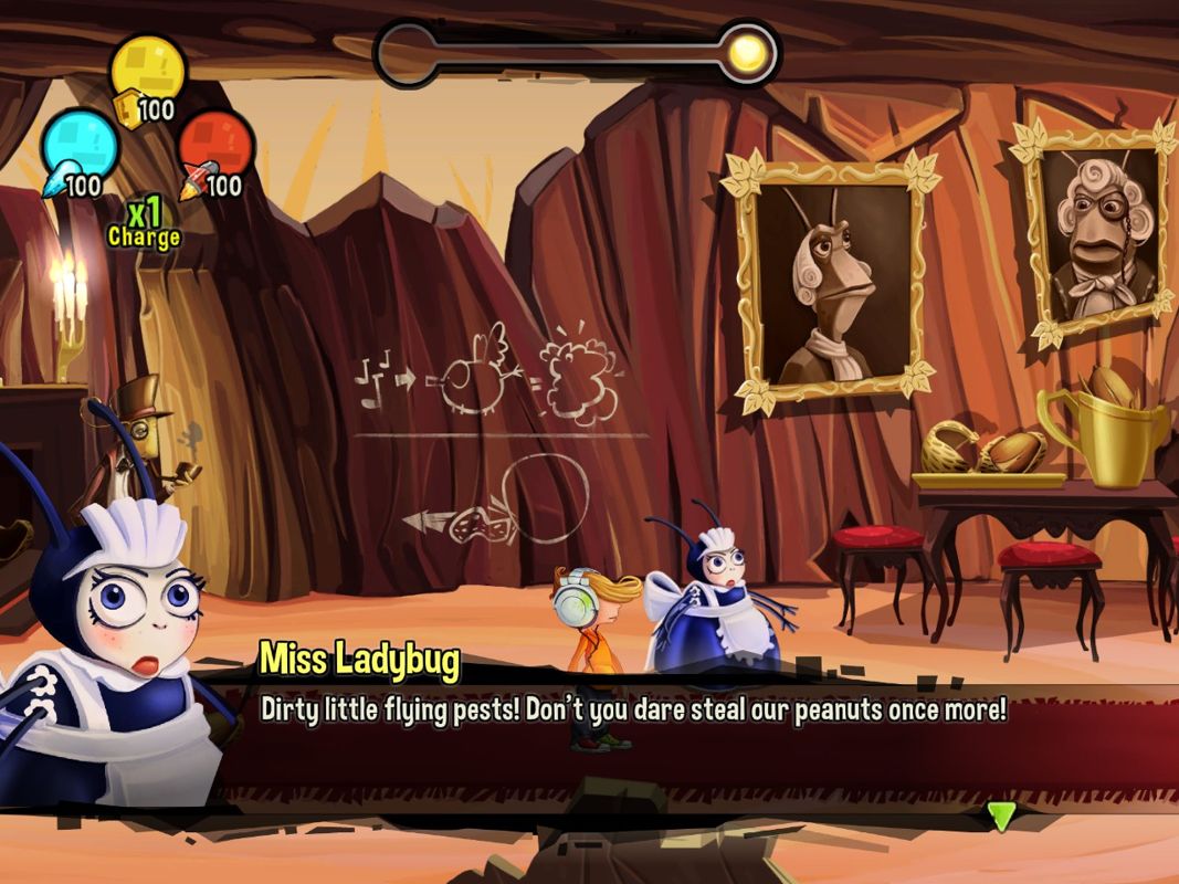 BeatBlasters III (Windows) screenshot: Talking to Miss Ladybug